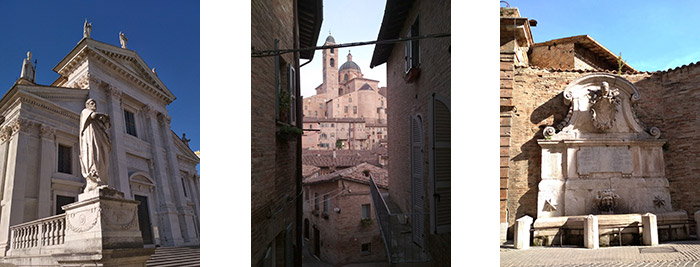 Fotografías de la arquitectura y el estilo renacentista de Urbino